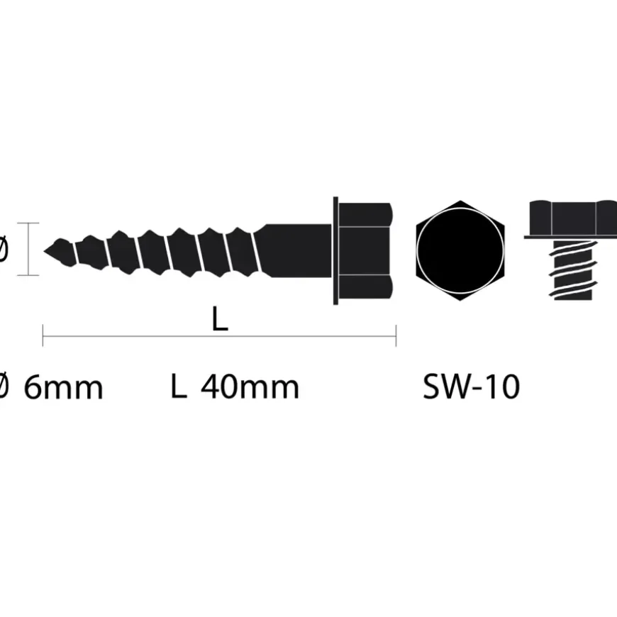 KARWEI houtdraadbout M6x40 mm 5 stuks