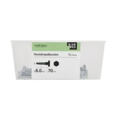 KARWEI houtdraadbout M6x70 mm 15 stuks