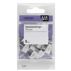 Plankdragers|Plankdragers > KARWEI kastplankdrager wit 5 mm (10 stuks)
