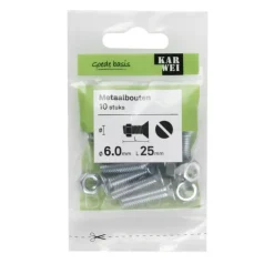 KARWEI metaalbout verzinkt 6x25 mm 10 stuks