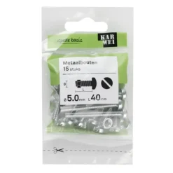 KARWEI metaalbout verzinkt 5x40 mm 15 stuks