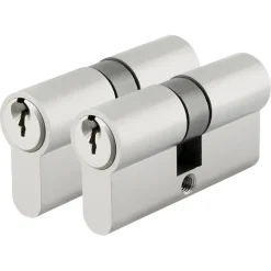 Cilinders|Cilinders > KARWEI profielcilinder nikkel 30/30 mm gelijksluitend (2 stuks)