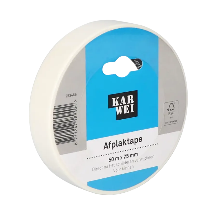 Afplaktape > KARWEI schilderstape 50 m x 25 mm