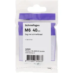 KARWEI Schroefogen verzinkt M6 - 40mm 6st.