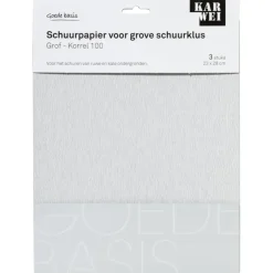 Schuuraccessoires > KARWEI schuurpapier grove schuurklus grof K100 (3 stuks)