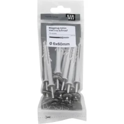 KARWEI slagplug 6x60mm/ 3,7x65mm RVS 10ST