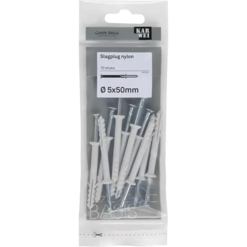 KARWEI slagplug 5x50mm/ 3,3x55mm 10ST