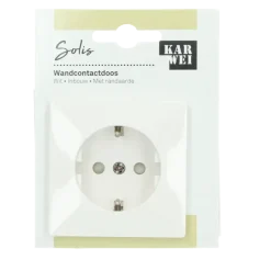 Inbouw Schakelmateriaal|Stopcontacten & Overige Contactdozen > KARWEI Solis enkel wandcontactdoos wit