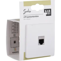 Inbouw Schakelmateriaal|Stopcontacten & Overige Contactdozen > KARWEI Solis Wandcontactdoos UTP Wit