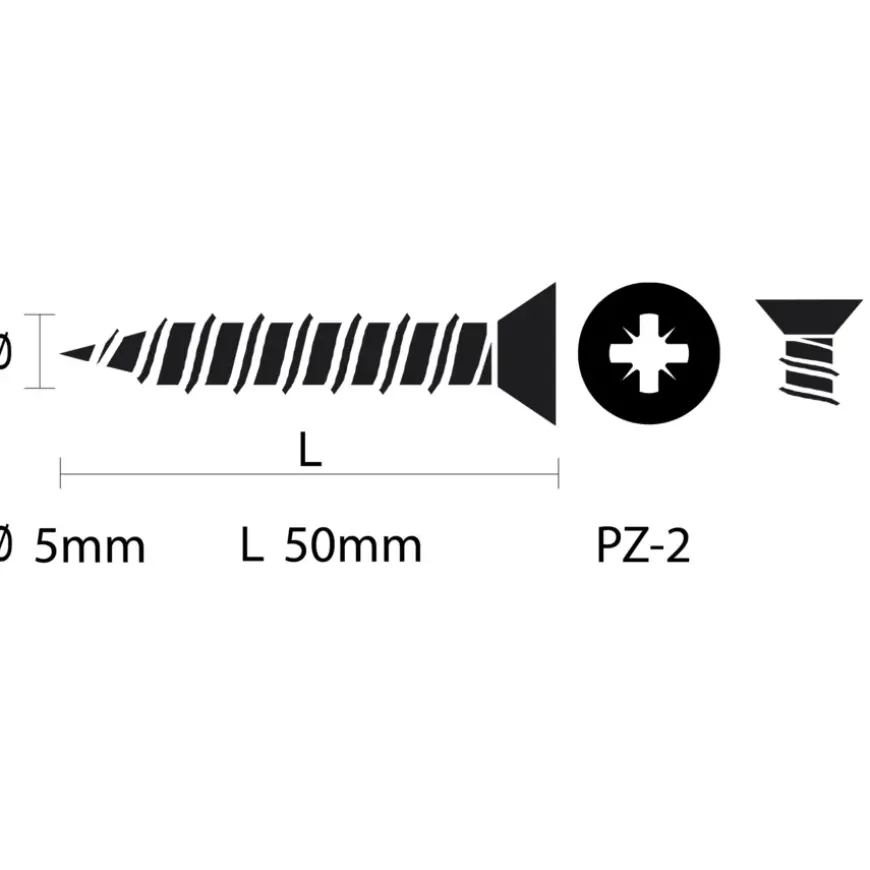KARWEI unischroef platkop rvs 5x50 mm (15 stuks)