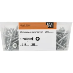 KARWEI unischroef platkop verzinkt 4,5x35 mm (200 stuks)