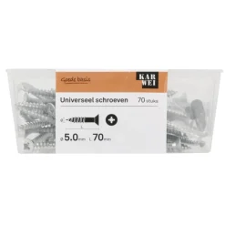 KARWEI unischroef platkop verzinkt 5x70 mm (70 stuks)