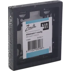 Afdekramen|Inbouw Schakelmateriaal > KARWEI Zenith afdekraam 1-voudig mat zwart