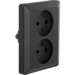 Inbouw Schakelmateriaal|Stopcontacten & Overige Contactdozen > KARWEI Zenith Dubbel Stopcontact Mat Zwart