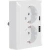 Inbouw Schakelmateriaal|Stopcontacten & Overige Contactdozen > KARWEI Zenith Dubbel Stopcontact Geaard met USB A+C Wit
