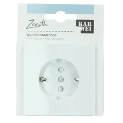 Inbouw Schakelmateriaal|Stopcontacten & Overige Contactdozen > KARWEI Zenith enkel wandcontactdoos wit