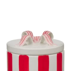 Keramieken doos met strik 11x11x13cm
