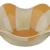 Keramieken schaal wit oranje 25,5x25,5x8cm