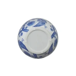 Keramieken vaas wit blauw 26,5x26,5x29cm