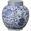 Keramieken vaas wit blauw 30x30x33cm