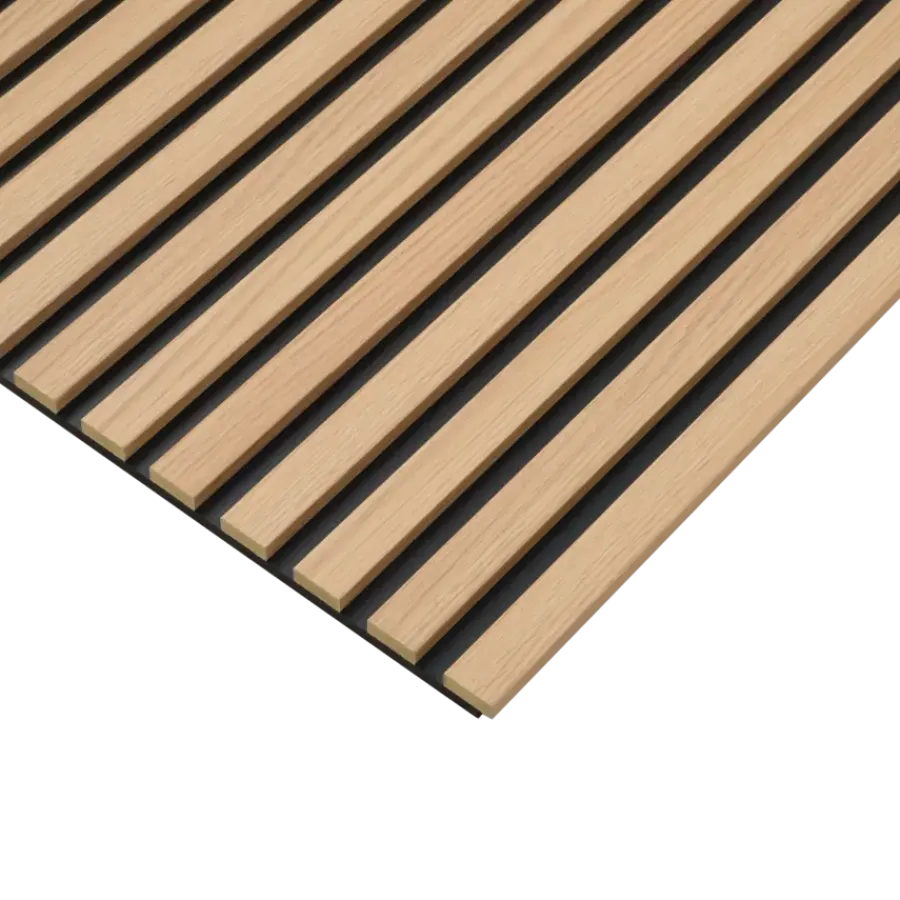 Kleurstalen|Wandpanelen > Geen Kleurstaal lattenwand badkamer licht eiken 30x20 cm