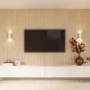 Akoestische Wandpanelen|Kleurstalen > CanDo Kleurstaal lattenwand Decowall Blend ton sur ton natuur eiken 25x30cm