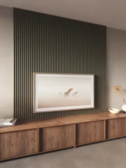 Akoestische Wandpanelen|Kleurstalen > CanDo Kleurstaal lattenwand Decowall Acoustic Curve salie 25x30cm