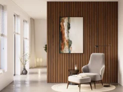 Akoestische Wandpanelen|Kleurstalen > CanDo Kleurstaal lattenwand Decowall Advanced walnoot 25x30cm