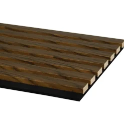 Akoestische Wandpanelen|Kleurstalen > CanDo Kleurstaal lattenwand Decowall Acoustic walnoot 25x30cm