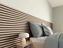 Akoestische Wandpanelen|Kleurstalen > CanDo Kleurstaal lattenwand Decowall Acoustic natuur eiken 25x30cm