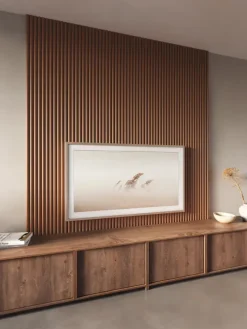 Akoestische Wandpanelen|Kleurstalen > CanDo Kleurstaal lattenwand Decowall Acoustic Curve terra 25x30cm