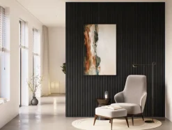 Akoestische Wandpanelen|Kleurstalen > CanDo Kleurstaal lattenwand Decowall Advanced lava eiken 25x30cm