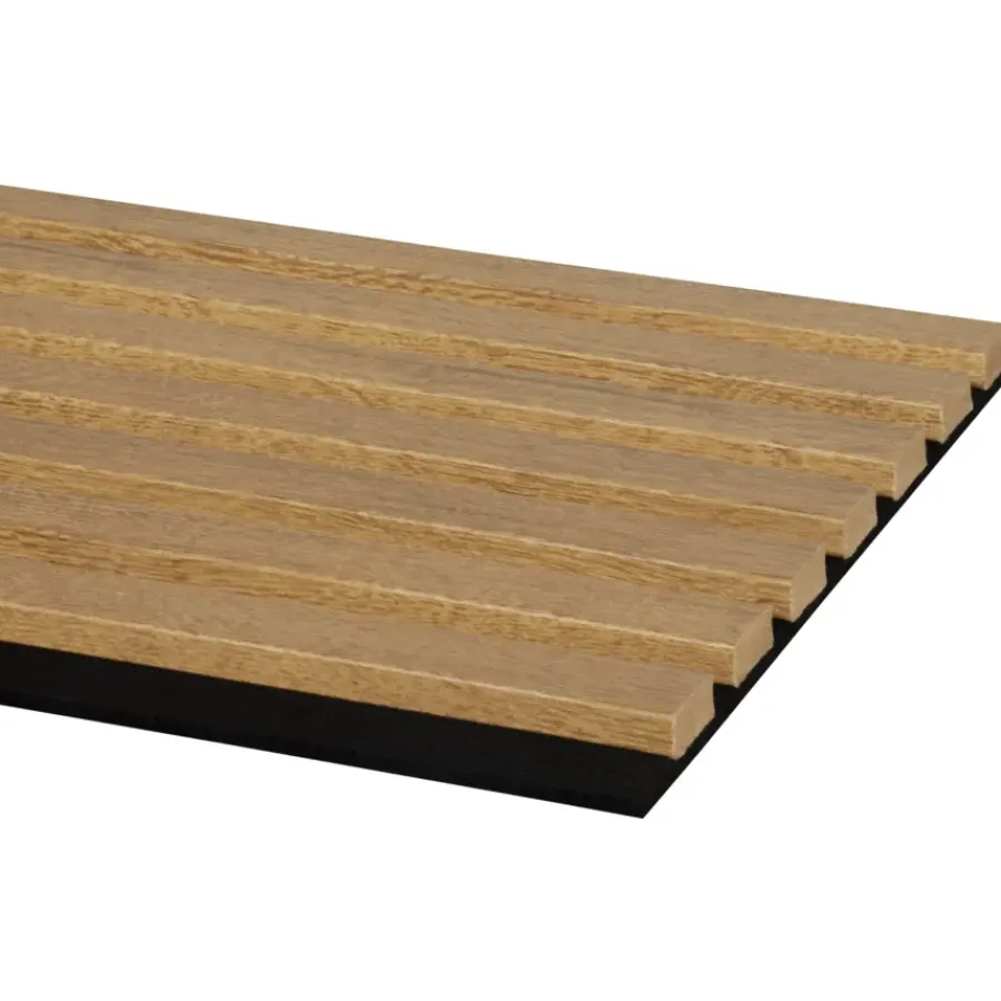 Akoestische Wandpanelen|Kleurstalen > CanDo Kleurstaal lattenwand Decowall Acoustic brons eiken 25x30cm