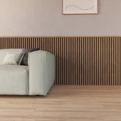 Akoestische Wandpanelen|Kleurstalen > CanDo Kleurstaal lattenwand Decowall Acoustic brons eiken 25x30cm