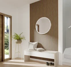 Akoestische Wandpanelen|Kleurstalen > CanDo Kleurstaal lattenwand Decowall Acoustic brons eiken 25x30cm