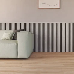 Akoestische Wandpanelen|Kleurstalen > CanDo Kleurstaal lattenwand Decowall Acoustic grijs eiken 25x30 cm