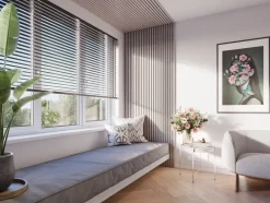 Akoestische Wandpanelen|Kleurstalen > CanDo Kleurstaal lattenwand Decowall Acoustic grijs eiken 25x30 cm