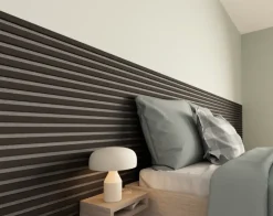 Akoestische Wandpanelen|Kleurstalen > CanDo Kleurstaal lattenwand Decowall Acoustic zwart 25x30cm