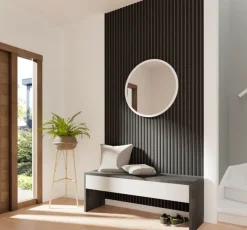 Akoestische Wandpanelen|Kleurstalen > CanDo Kleurstaal lattenwand Decowall Acoustic zwart 25x30cm