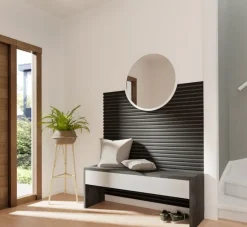 Akoestische Wandpanelen|Kleurstalen > CanDo Kleurstaal lattenwand Decowall Acoustic zwart 25x30cm