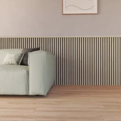 Akoestische Wandpanelen|Kleurstalen > CanDo Kleurstaal lattenwand Decowall Acoustic eiken 25x30cm
