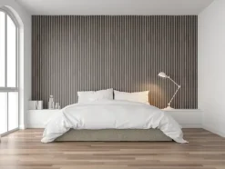 Akoestische Wandpanelen|Kleurstalen > Silentlines Kleurstaal lattenwand grijs eiken 20x30 cm