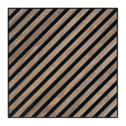 Akoestische Wandpanelen|Kleurstalen > Silentlines Kleurstaal lattenwand hongaarse punt walnoot 20 x 30 cm