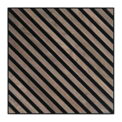 Akoestische Wandpanelen|Kleurstalen > Silentlines Kleurstaal lattenwand hongaarse punt walnoot 20 x 30 cm