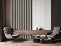 Akoestische Wandpanelen|Kleurstalen > Silentlines Kleurstaal lattenwand taupe 20 x 30 cm