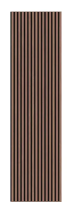 Akoestische Wandpanelen|Kleurstalen > Silentlines Kleurstaal lattenwand walnoot 20 x 30 cm