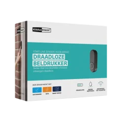 Intercoms & Deurbellen|Elektronische Beveiliging > KlikAanKlikUit Draadloze drukknop ACDB-8000A Zwart