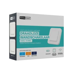 Draadloze Schakelaars|Schakelaars > KlikAanKlikUit Draadloze enkelvoudige/dubbele wandschakelaar AWST-9000