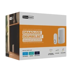 Intercoms & Deurbellen|Elektronische Beveiliging > KlikAanKlikUit Mobiele draadloze deurbelset ACDB-9000AC
