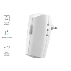 Intercoms & Deurbellen|Elektronische Beveiliging > KlikAanKlikUit Plug-in draadloze deurbel ACDB-8000C